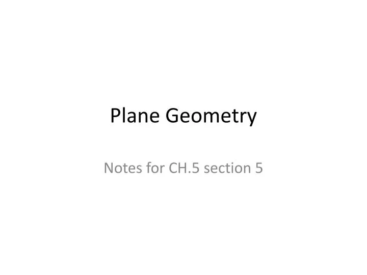 plane geometry