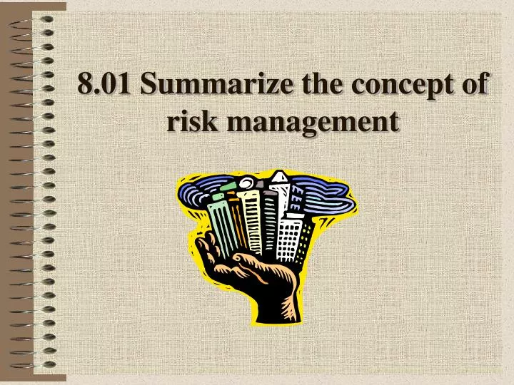 8 01 summarize the concept of risk management