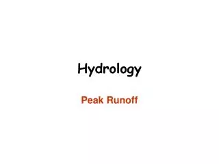 Hydrology