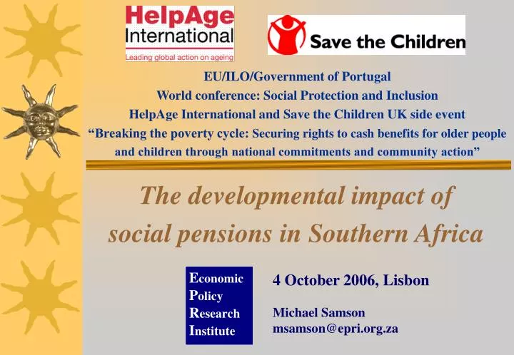 the developmental impact of social pensions in southern africa