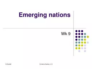 Emerging nations