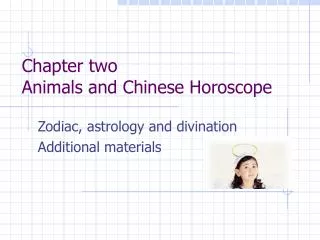 Chapter two Animals and Chinese Horoscope