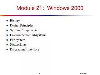 module 21 windows 2000