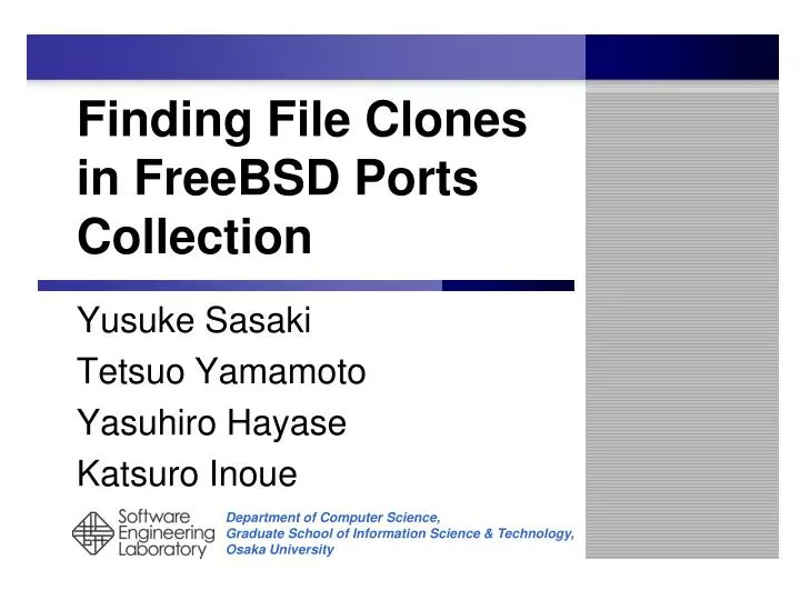 finding file clones in freebsd ports collection