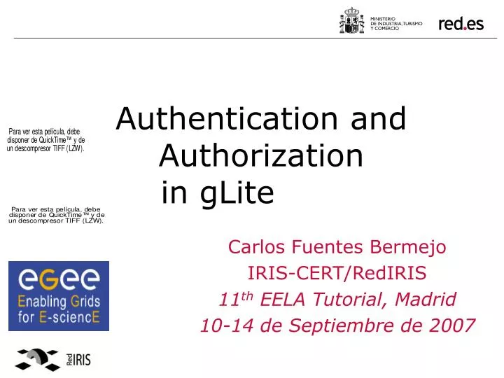 authentication and authorization in glite