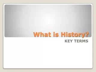 what is history