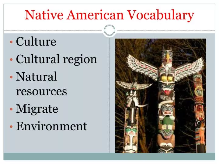 native american vocabulary