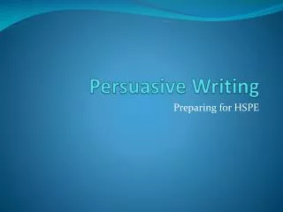 persuasive writing