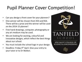 Pupil Planner Cover Competition!