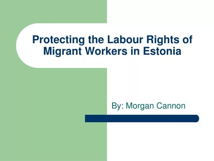 protecting the labour rights of migrant workers in estonia