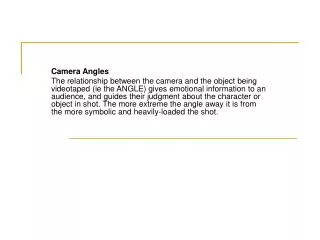 Camera Angles