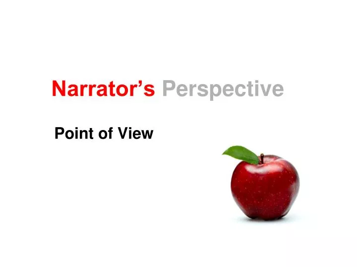 narrator s perspective