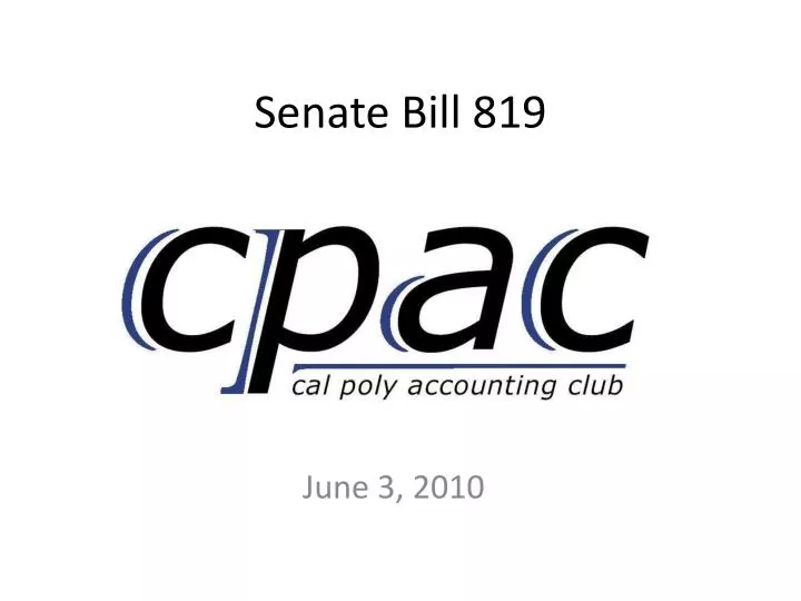 senate bill 819
