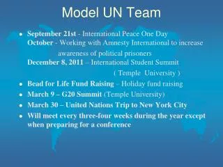 Model UN Team