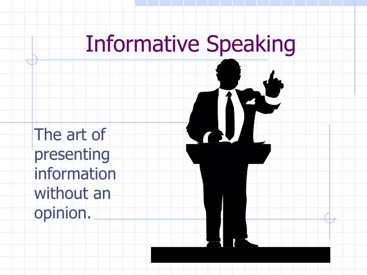 informative speaking