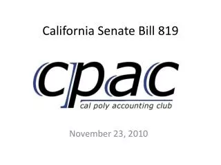 California Senate Bill 819
