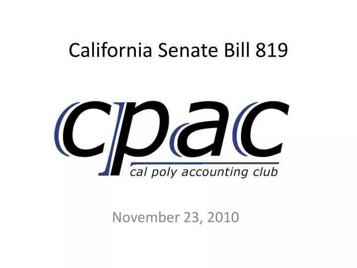 california senate bill 819