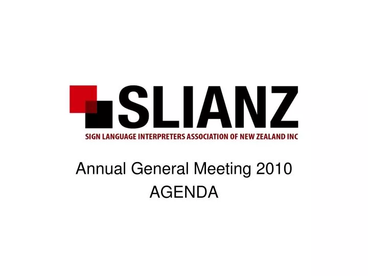 annual general meeting 2010 agenda
