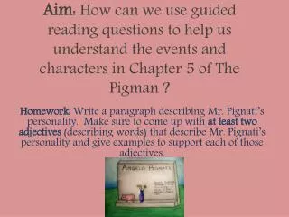 PM Lesson 7 Chapter 5 Guided Reading