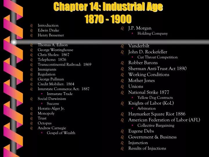 chapter 14 industrial age 1870 1900