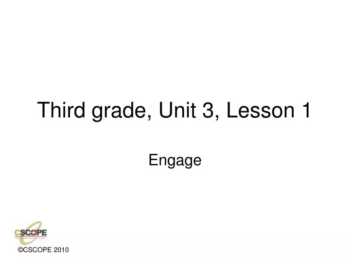 third grade unit 3 lesson 1