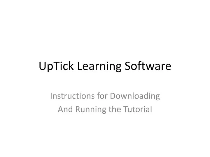 uptick learning software