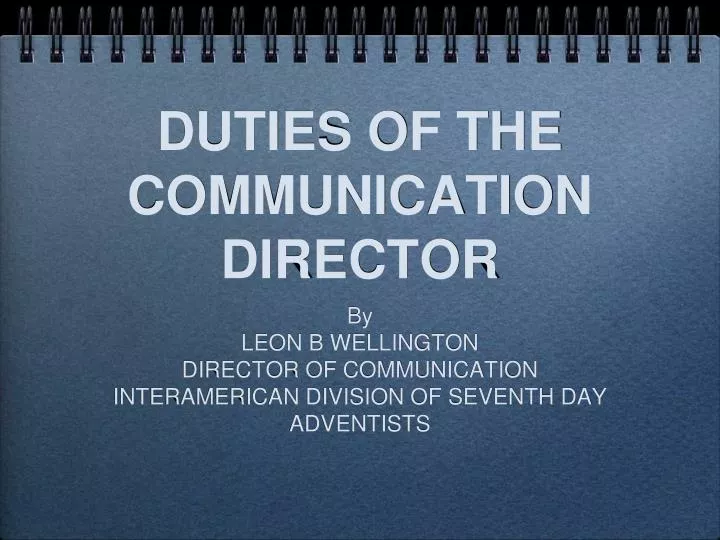 duties of the communication director