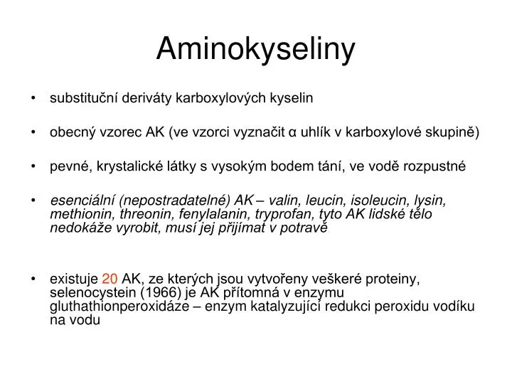 aminokyseliny