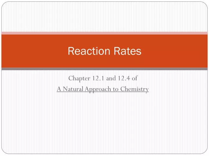 reaction rates