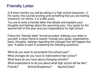 friendly letter
