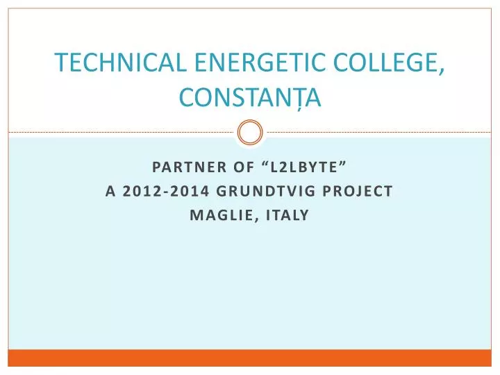 technical energetic college constan a