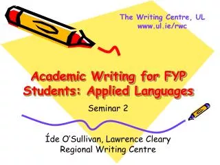 Academic Writing for FYP Students: Applied Languages