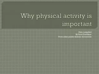 Why physical activity is important