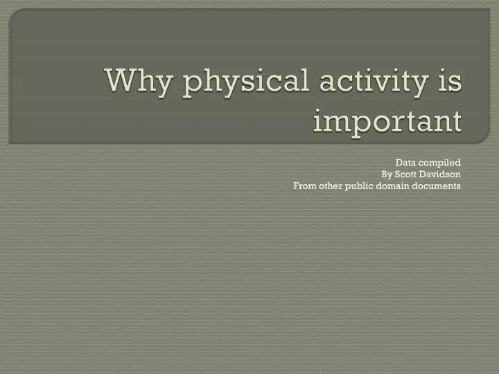 why physical activity is important