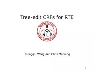 Tree-edit CRFs for RTE