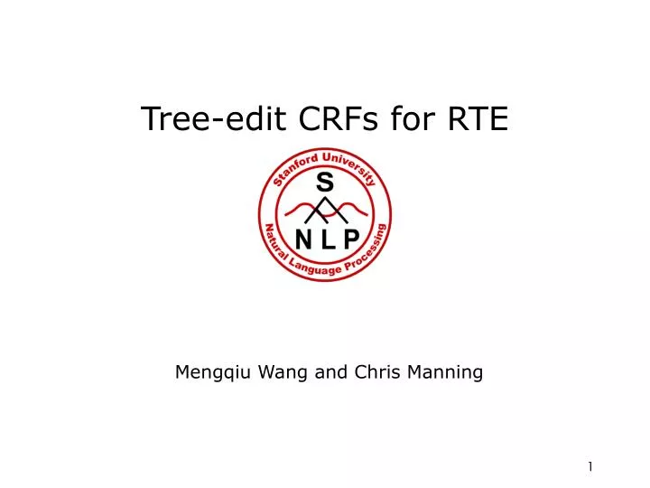tree edit crfs for rte