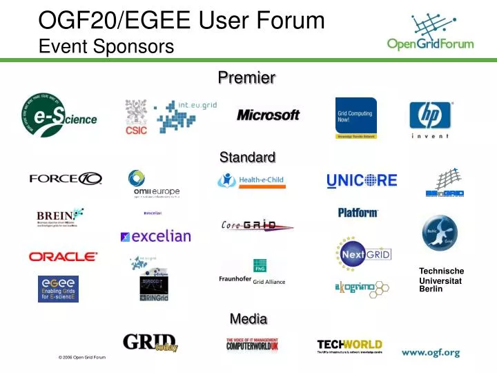 ogf20 egee user forum event sponsors