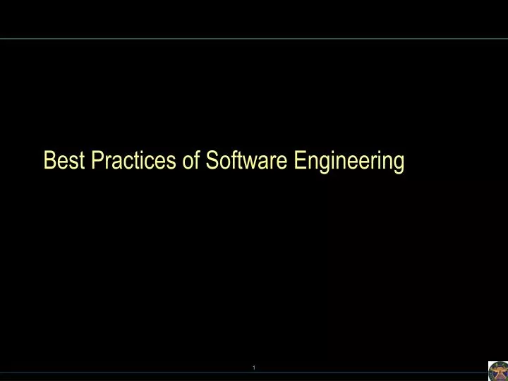best practices of software engineering