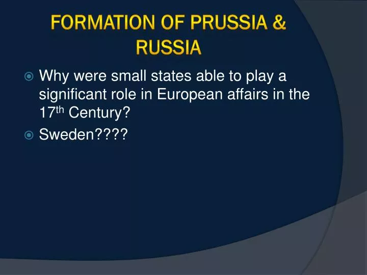 formation of prussia russia