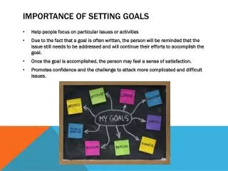 Importance of setting goals