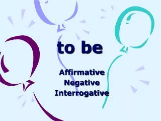 to be