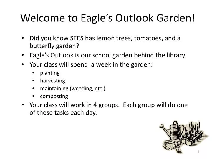 welcome to eagle s outlook garden