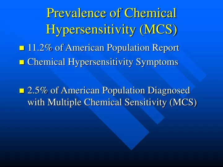 prevalence of chemical hypersensitivity mcs