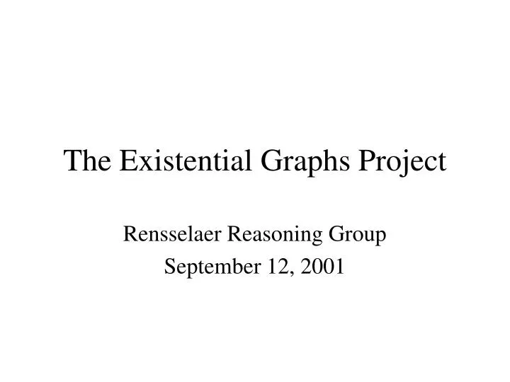 the existential graphs project