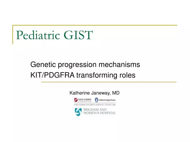 pediatric gist