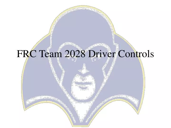 frc team 2028 driver controls