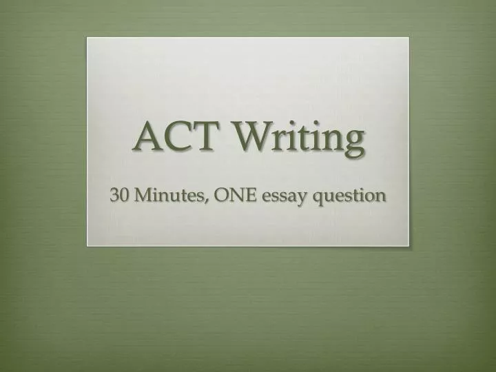 act writing