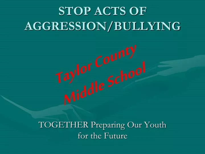 stop acts of aggression bullying