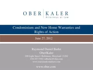 Condominium and New Home Warranties and Rights of Action
