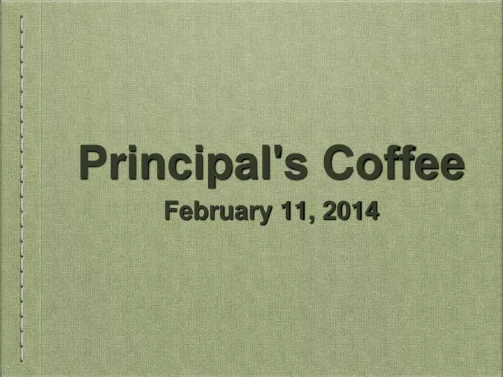 principal s coffee